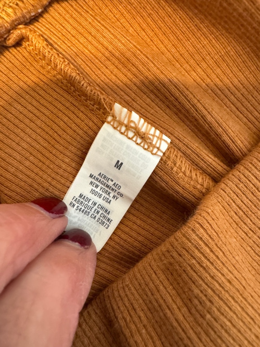 AERIE Caramel Rib Knit Flare Leg Pants Size M - Picture 5 of 6